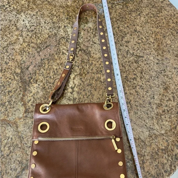 Hammitt Two Tone Large Brown Reversible Montana Crossbody Bag with Gold Accents - Picture 2 of 9